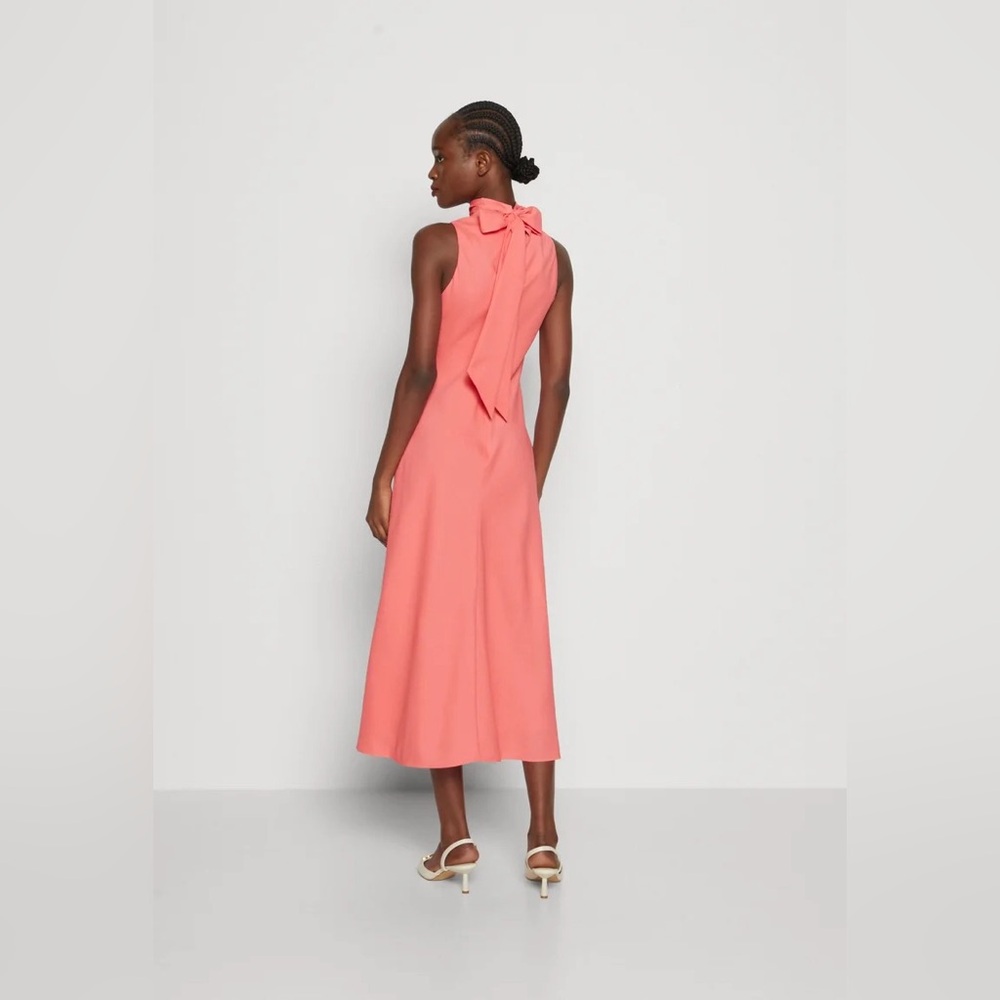 Ted Baker Eleanar Cowl Neck Sleeveless Midi Slip Dress in Coral Sz 6 NWT - Picture 5 of 9